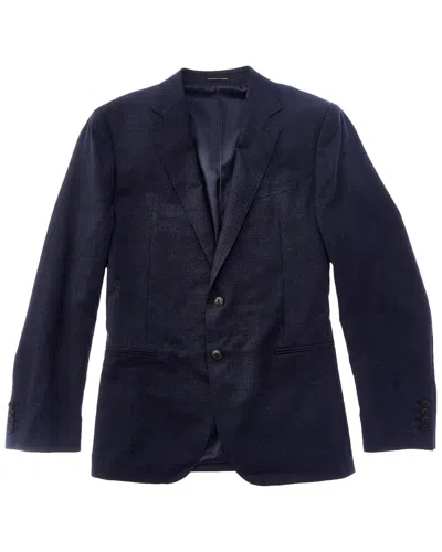Reiss Dunn Textured Wool Blazer In Blue