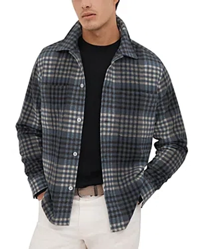 REISS DURANTI BRUSHED GINGHAM SHIRT