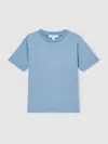 Reiss Dusty Blue 13-14 Yrs Cotton Crew-neck T-shirt