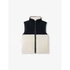 Reiss Dutton Contrast Fleece And Corduroy Gilet 3-9 Years Navy Whit In Navy White