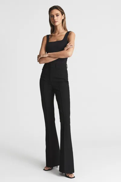 Reiss Dylan - Black Petite Flared Trousers, Us 8