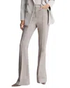 Reiss Oatmeal Wool Blend Wide Leg Suit Trousers