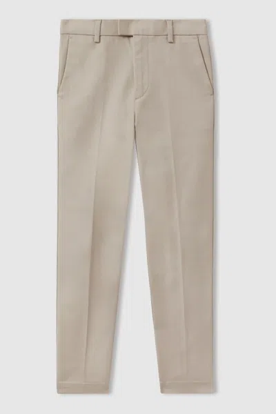 Reiss Eastbury - Stone Slim Fit Adjustable Waist Chinos, Uk 10-11 Yrs