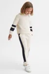 Reiss Ecru 13-14 Yrs Cotton Blend Colourblock Hoodie And Joggers Set