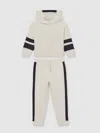Reiss Ecru Cotton-blend Joggers And Hoodie Set In Multi