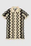 Reiss Ecru 13-14 Yrs Cotton-blend Patterned Crochet Dress