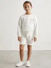 Reiss Ecru Pony Club Sweatshirt And Shorts Set In Sand