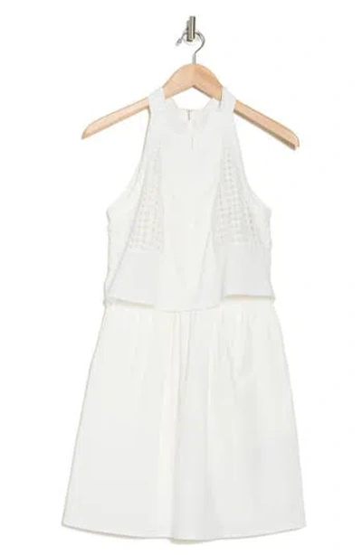 Reiss Eden Sleeveless Broderie Dress In White