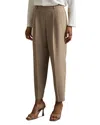 Reiss Taper - Mink Neutral Eden Taper Front Pleat Tapered Trousers, Us 6 In Mink Neutral