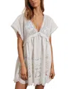 Reiss White Broderie Mini Length Kaftan In White