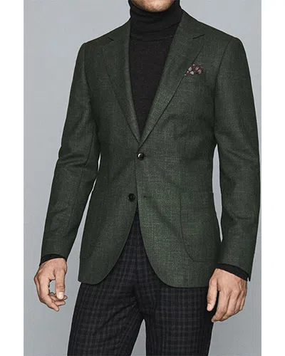Reiss Edition Wool-blend Blazer In Green