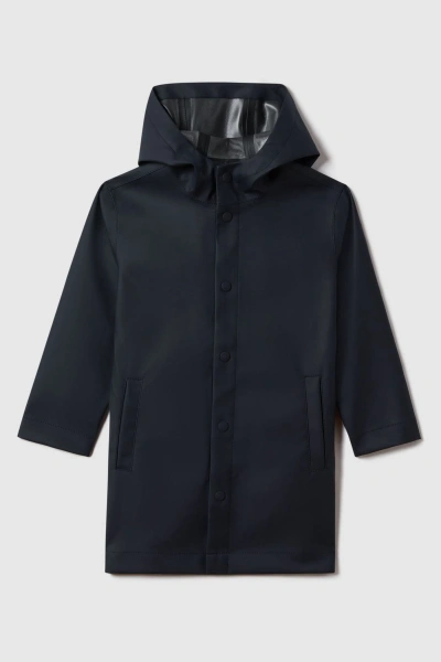 Reiss Kids' Eero - Navy Water Repellent Hooded Coat, Uk 13-14 Yrs