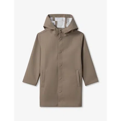 Reiss Boys Stone Kids Eero Hooded Straight-fit Woven Jacket 3-13 Years