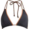Reiss Effie Bikini Top In Blue