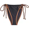 Reiss Effie Side Tie Swim Bottoms In Black