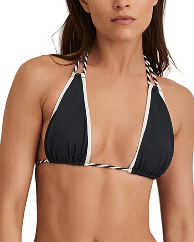 Reiss Effie Triangle Bikini Top In Black