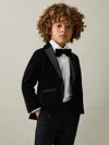 Reiss Black Cotton Plain In Black