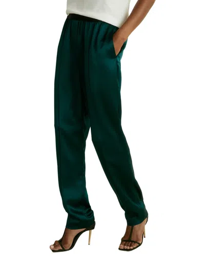 Reiss Elea Satin Occasion Taper Trouser In Green