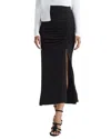 Reiss Women's Black High Rise Midi Skirt In Black