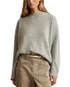 Reiss Elena Cashmere Blend Crewneck Sweater In Grey Marl