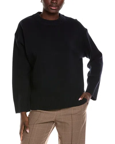 Reiss Elena Crew Neck Knit Wool Sweater In Blue