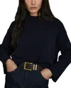 Reiss Elena Crewneck Sweater In Navy