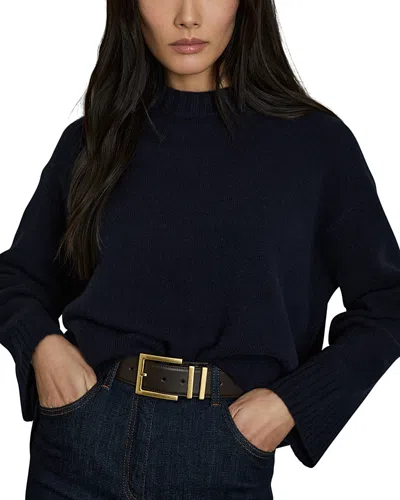 Reiss Elena Crewneck Sweater In Navy