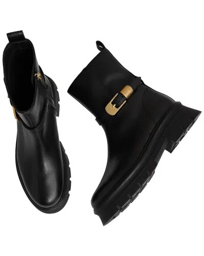 Reiss Elena Leather Boot In Black