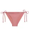 Reiss Elfrieda Matte Strappy Bikini Bottom In Pink