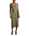 Reiss Sage Utility Belted Midi Dress In Sage