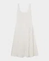 Reiss Womens Ivory Elise Floral-embroidered Linen Midi Dress In White