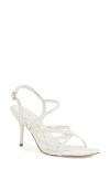 Reiss White Leather Beaded-strap Stiletto Sandals In White