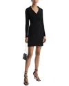 Reiss Black Double Breasted Mini Dress In Black