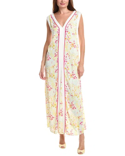 Reiss Eliza Buttercup Printed Block Maxi Dress In Multi