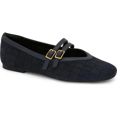 Reiss Eliza Mary Jane Flat In Blue