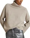 Reiss Eliza Roll Neck Sweater In Oatmeal