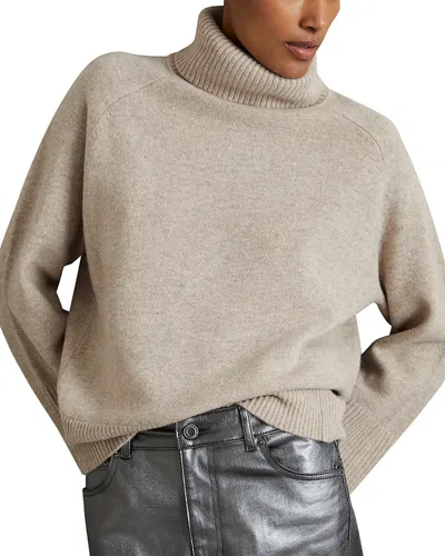 Reiss Eliza Roll Neck Sweater In Oatmeal