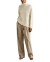 Reiss Wool-cashmere Roll-neck Jumper Roll Neck Wool In Cream