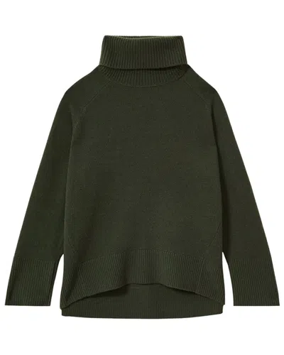 Reiss Eliza Wool & Cashmere-blend Roll Neck Sweater In Green
