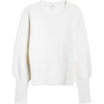 Reiss Ella Crewneck Wool Blend Sweater In Cream