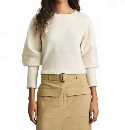 Reiss Ella Crewneck Wool Blend Sweater In Cream In Neutral