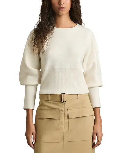 Reiss Ella Cropped Sweater In Cream