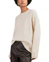 Reiss Cream Wool-cashmere Crew-neck Jumper In Multi