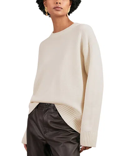 Reiss Ella Wool Cashmere Sweater In White