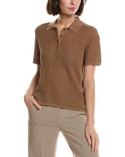 Reiss Elle Knit Top In Brown
