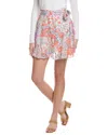 Reiss Elle Meadow Print Flippy Skirt In Pink