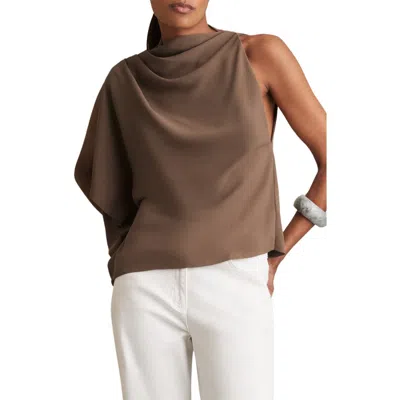REISS REISS ELLE PLEATED MOCK NECK TOP