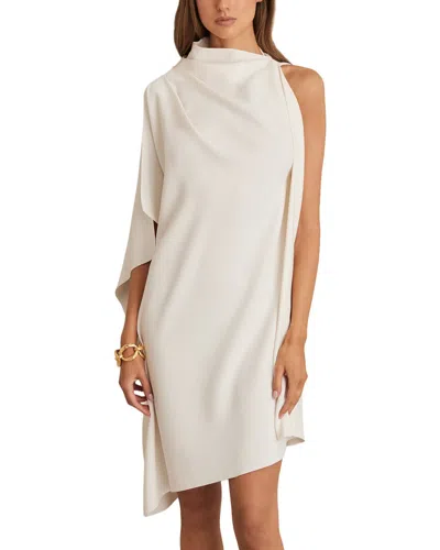Reiss Ellery Drape Mini Dress In White