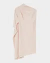 Reiss Ellery Draped High-low Shift Dress In Pink