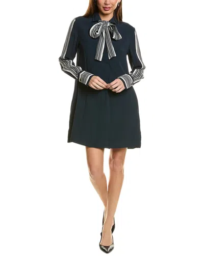 Reiss Ellie Side Stripe Mini Dress In Blue